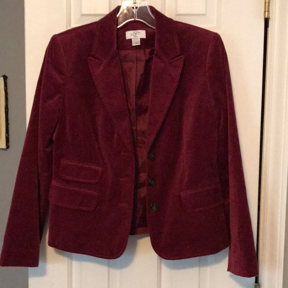 Ann Taylor Loft Velvet Blazer